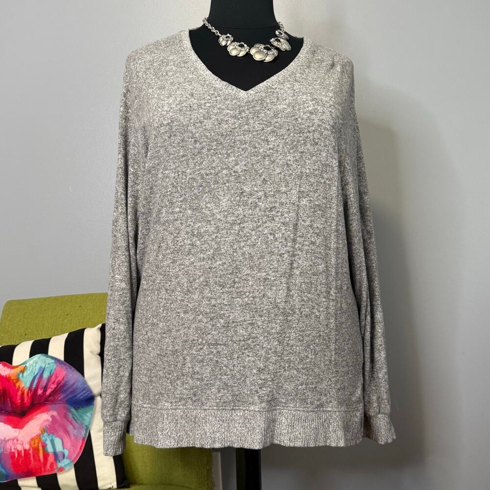 Saturday Sunday Anthropologie Grey Pullover Tunic Sweater XL
